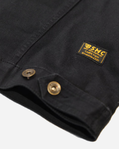 BSMC Denim Jacket - Cordura Black studio image rear label detail