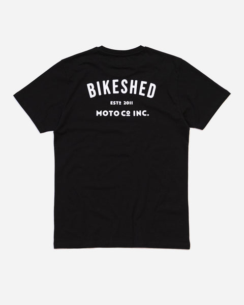 BSMC ESTD. Pocket T-Shirt - Black studio image back
