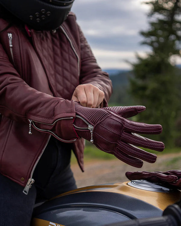 Womens's Goldtop Raptor Gloves - Burgundy