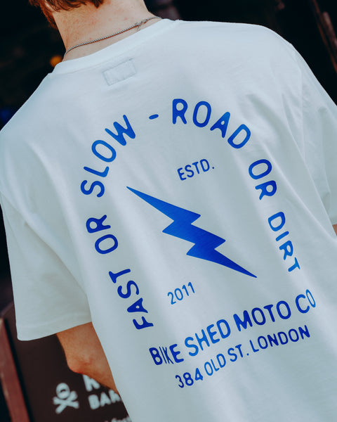BSMC London Lightning T-Shirt - White/Blue