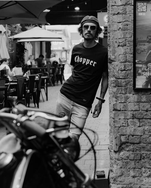BSMC Chopper T-Shirt - Black worn by model