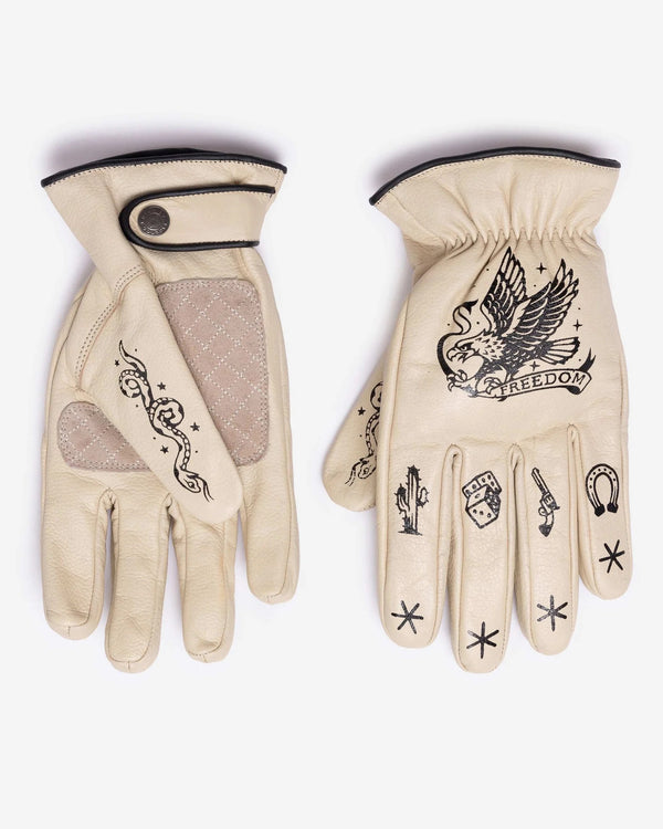 Macleod Outlaw Leather Gloves - Cream