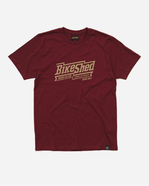 BSMC Steps T-Shirt - Burgundy studio image front