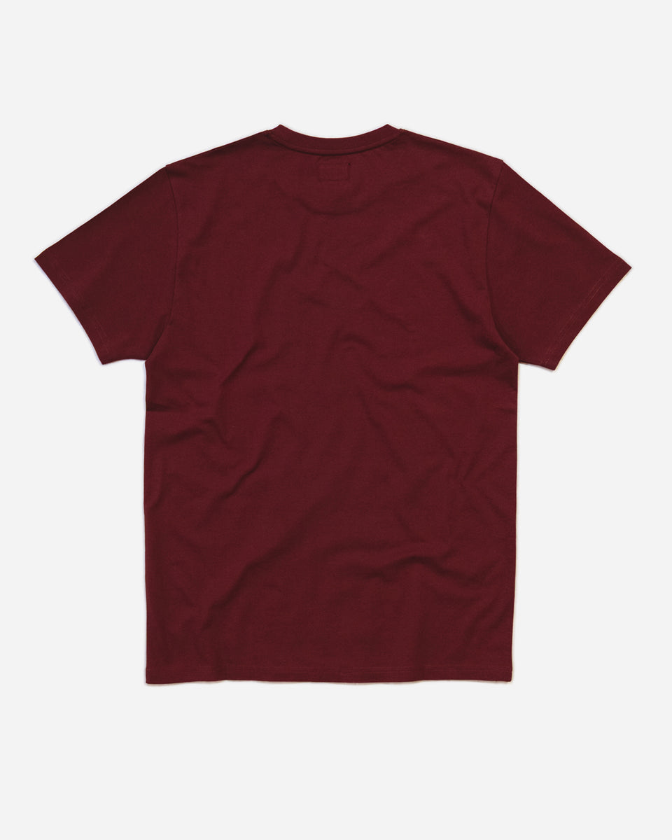 BSMC Steps T-Shirt - Burgundy studio image back