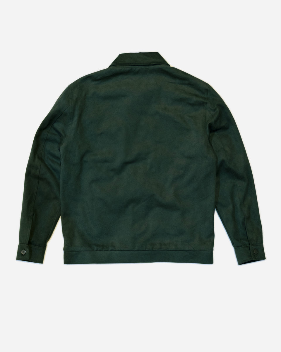 Green Motorcycle jacket on a white background