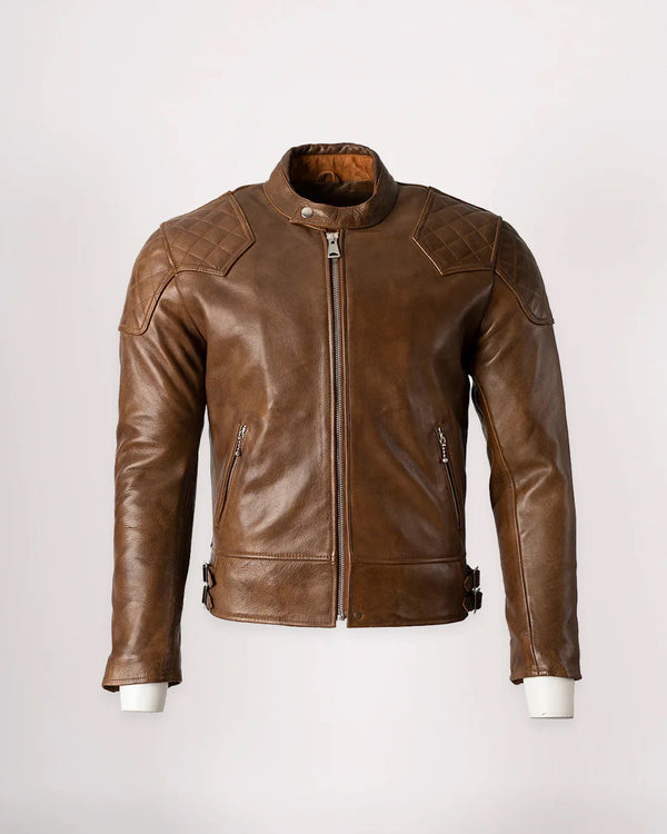 Goldtop 76 Cafe Racer Jacket - Waxed Brown