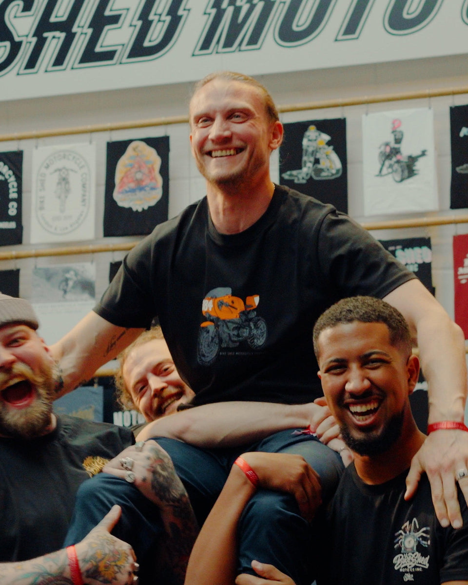 BMW Boxer Motorcycle ESTD. Graphic T-Shirt - Black