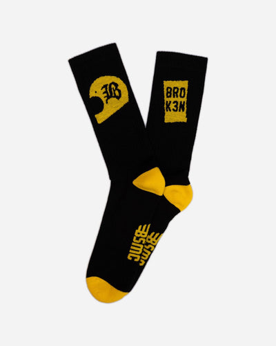 BSMC BR0 K3N Socks - Black/Yellow