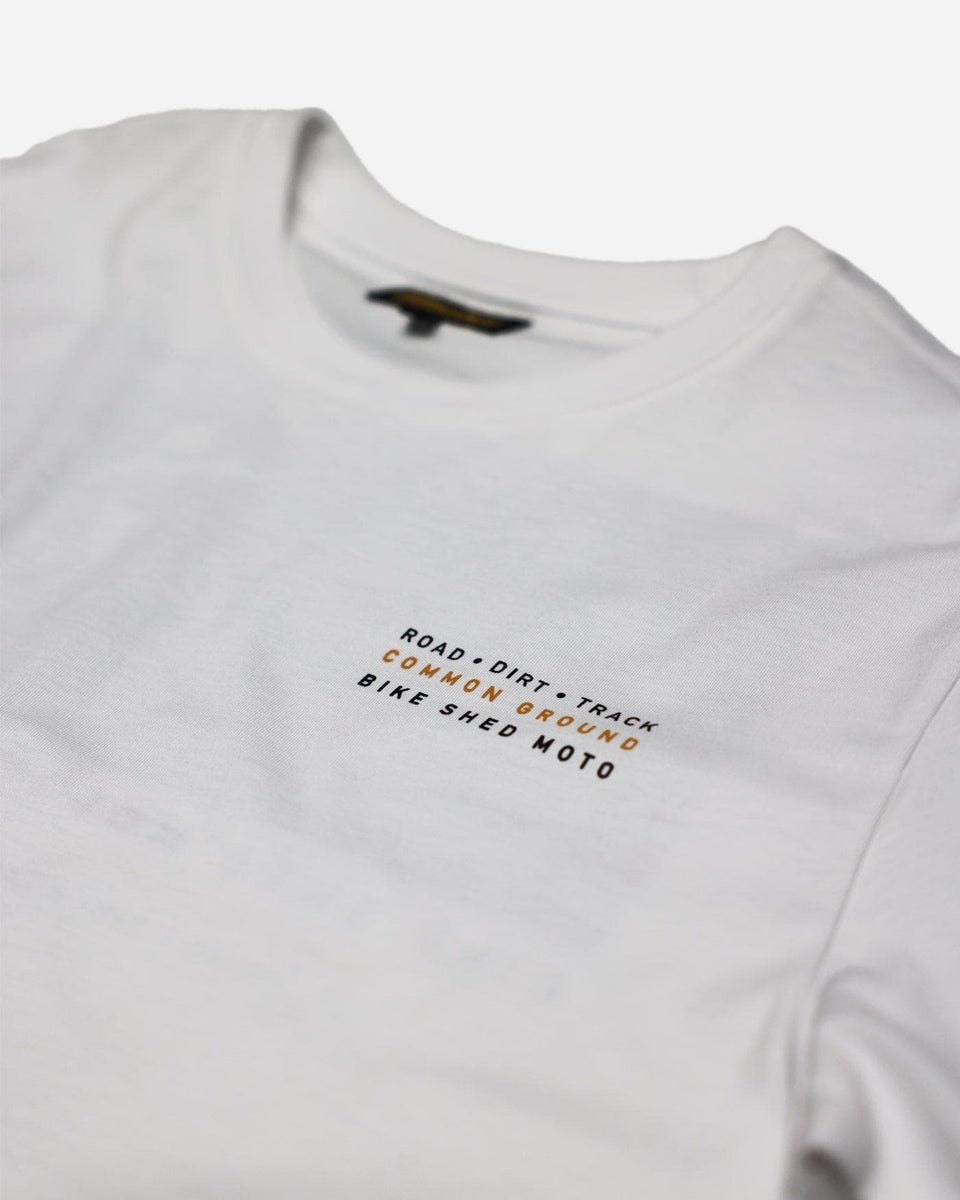 BSMC Dirt Shot Motorcycle Graphic T-Shirt - White