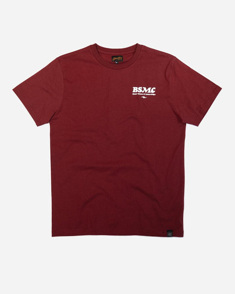 Burgundy Good Times Motorcycle Logo T-Shirt