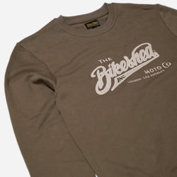 BSMC Retail Sweatshirts BSMC Moto Co Appliqué Sweatshirt - Khaki