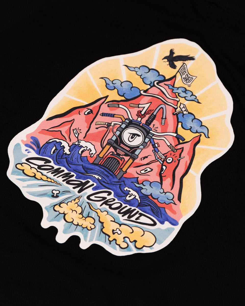 black motorcycle graphic t-shirt - detail