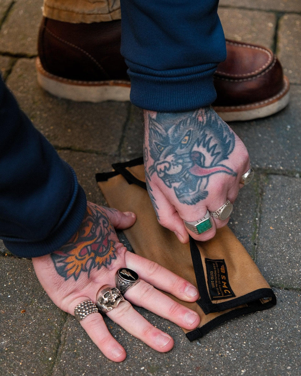 Motorcycle Rider's Tool Pouch - Waxed Tan