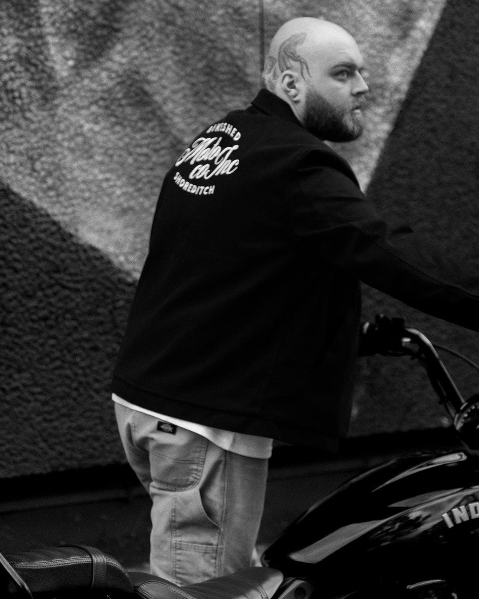  BSMC Shoreditch Logo Motorcycle Twill Jacket - Black