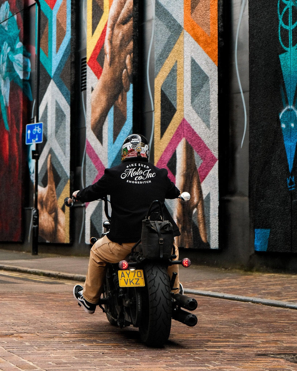  BSMC Shoreditch Logo Motorcycle Twill Jacket - Black