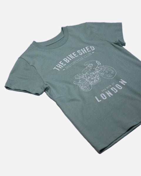 BSMC Sporty Kids Motorcycle Graphic T Shirt - Green