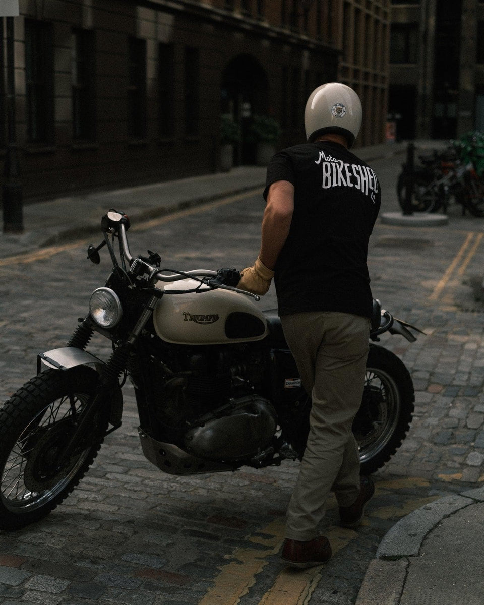 BSMC Throwback Logo Motorcycle Graphic T-Shirt - Black