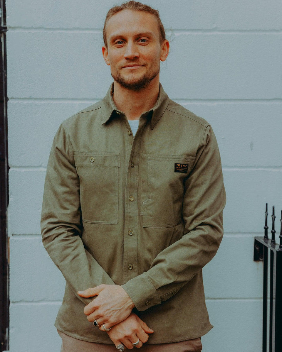 Twill Motorcycle Utility Shirt - Light Khaki