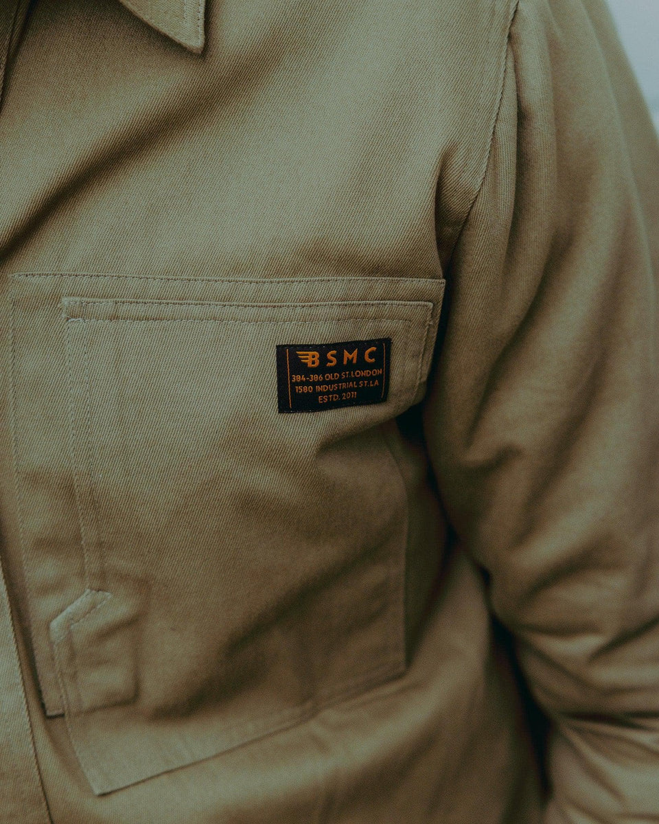 Twill Motorcycle Utility Shirt - Light Khaki