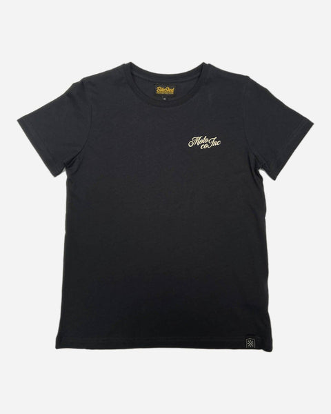 BSMC Women's Shoreditch Motorcycle T Shirt - Asphalt/Ecru
