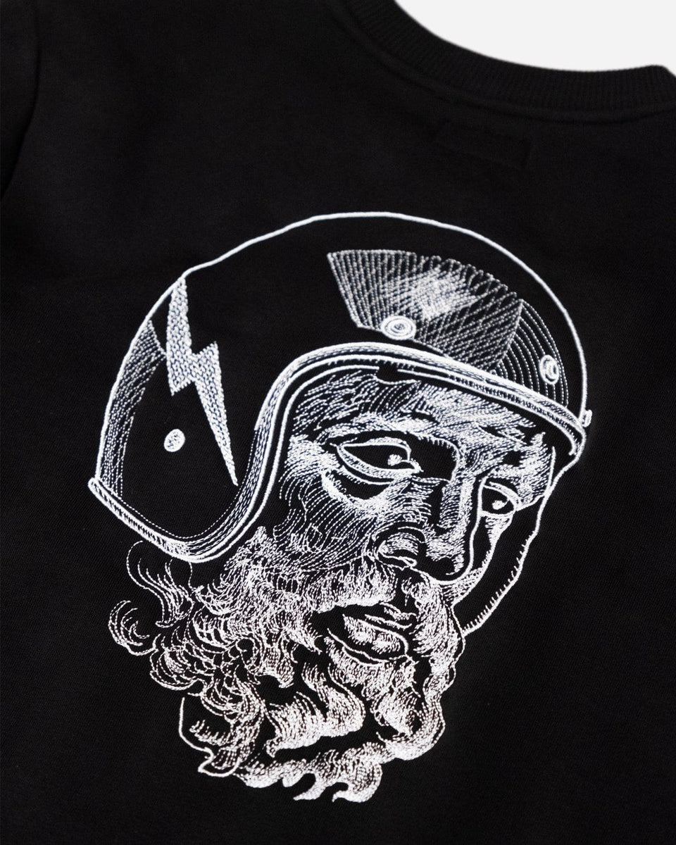 BSMC Zeus Embroidered Motorcycle Sweatshirt - Black