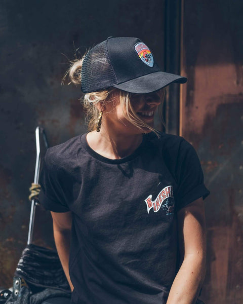 Dead Dakar Doug Motorcycle Graphic Patch Cap - Black