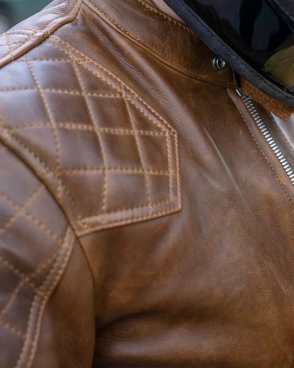 Goldtop 76 Cafe Racer Jacket - Waxed Brown