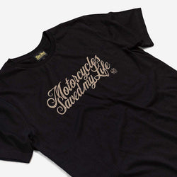 BSMC Retail T-shirts BSMC 'Motorcycles Saved My Life' T Shirt - Black