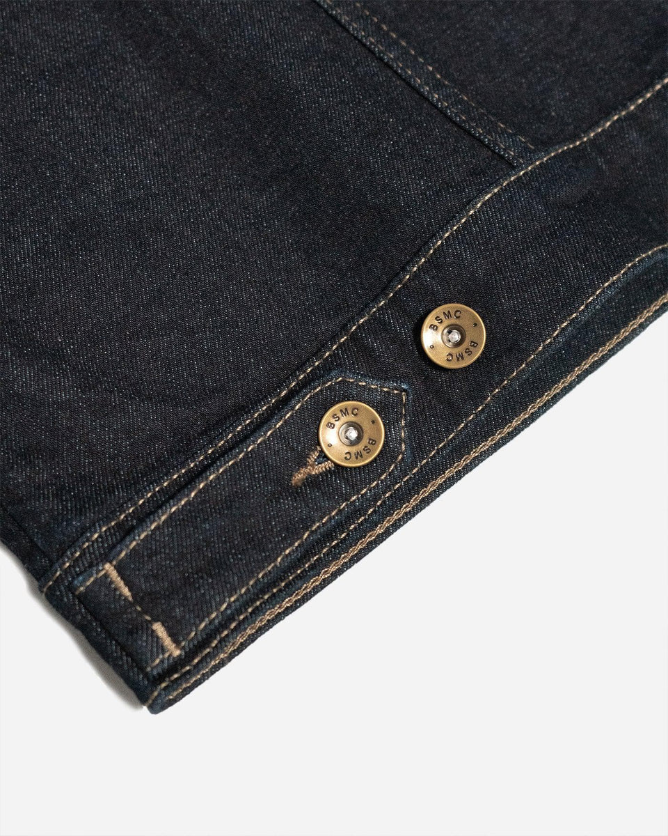 BSMC Motorcycle Denim Jacket - Cordura Indigo - hem detail
