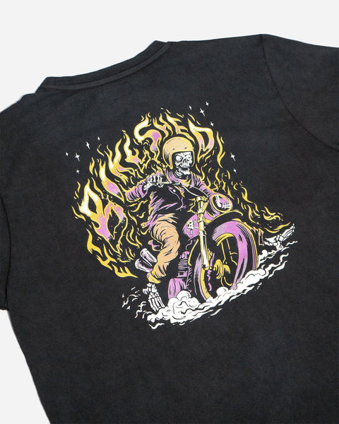 BSMC Speed Demon Graphic Motorcycle T-Shirt - Washed Black