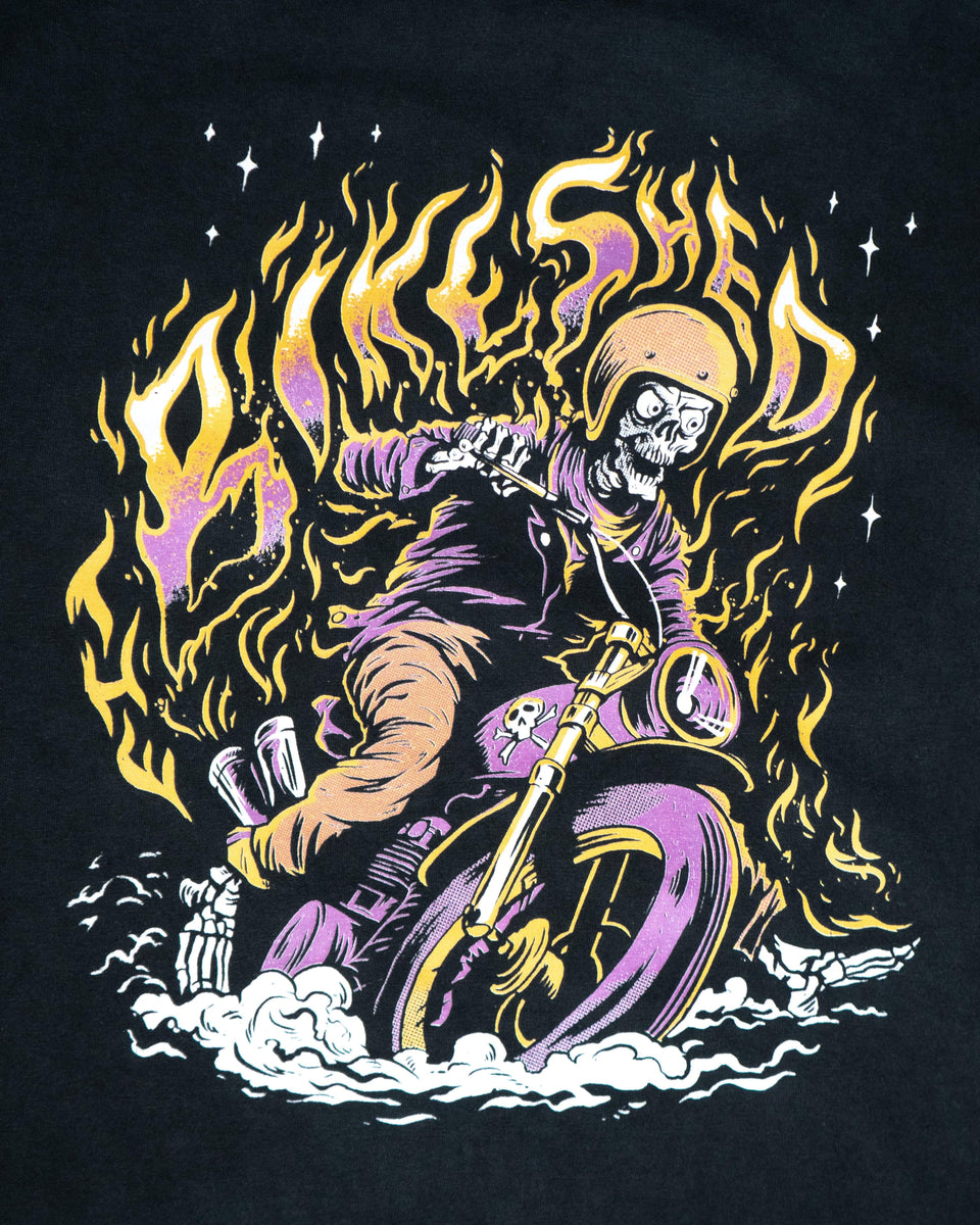 BSMC Speed Demon Graphic Motorcycle T-Shirt - Washed Black