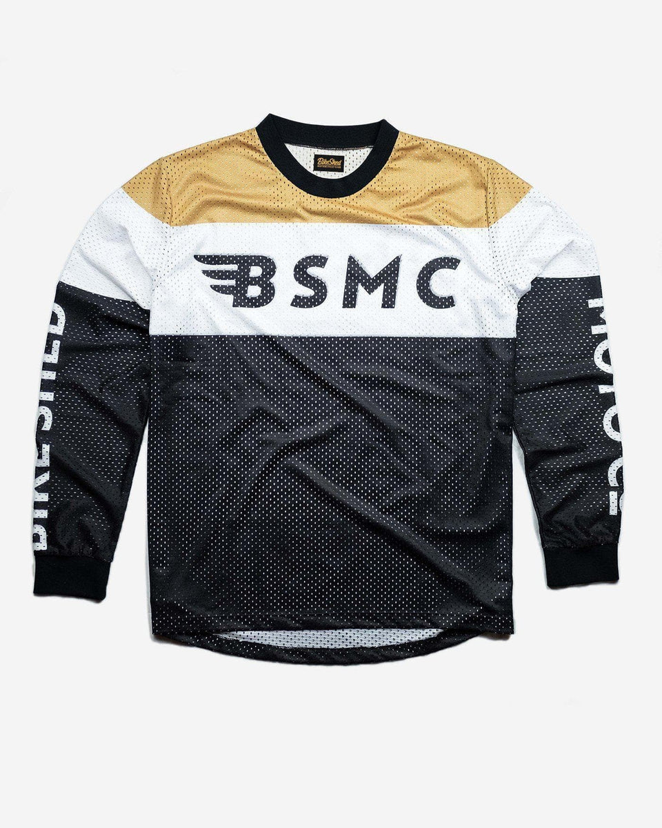 BSMC Wing Race Long Sleeve Motorcycle Jersey - Gold