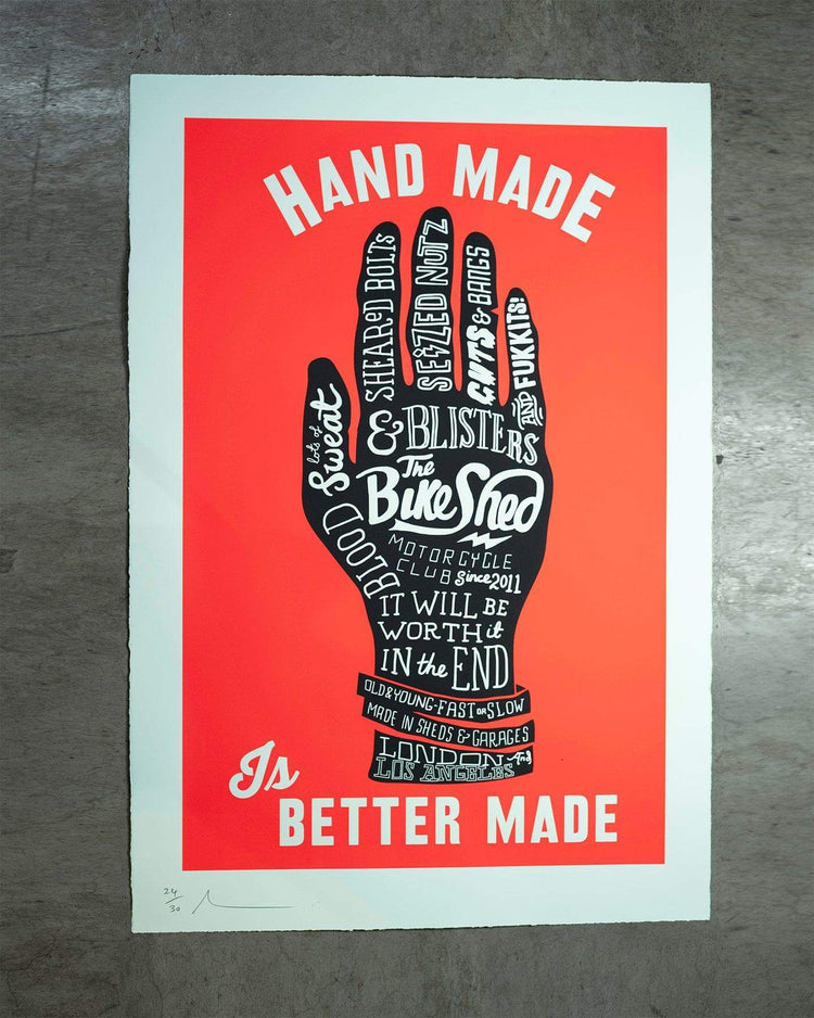 BSMC Retail Collaborations BSMC x Dave Buonaguidi - Motorcycle Pulled "Handmade Is Better Made" Print